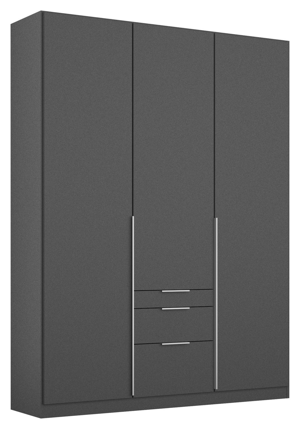Drehtürenschrank 136cm Alabama, Grau - Grau, MODERN, Holzwerkstoff (136/229/54cm) - Rauch Möbel