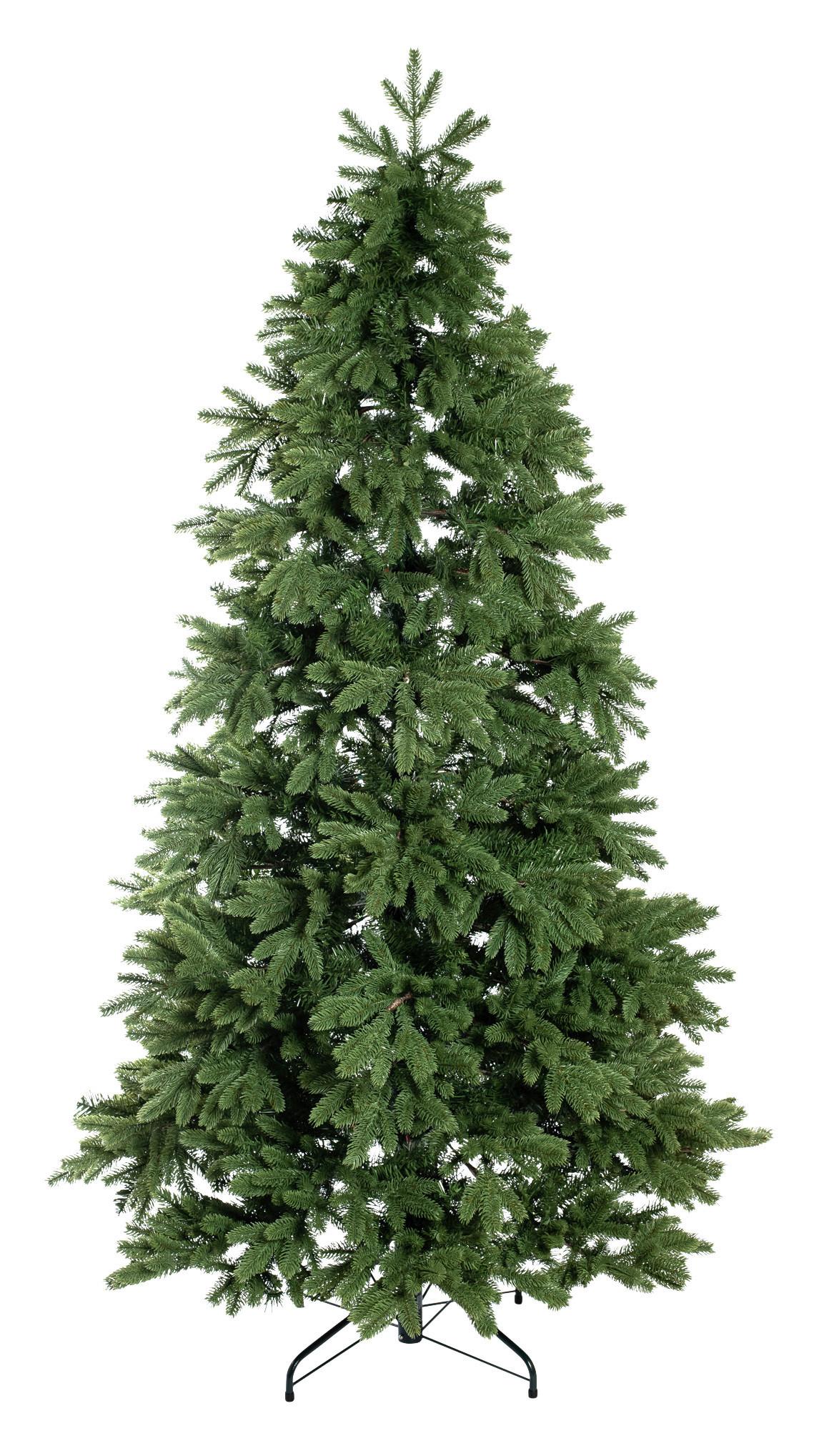 Weihnachtsbaum Roswell - Grün, Basics, Kunststoff/Metall (122/210/122cm)