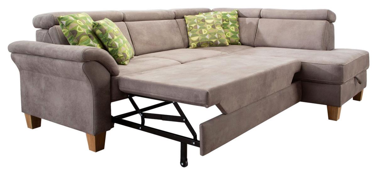 Ecksofa Arngast braun mit Bettkasten 245x194 cm - Eichefarben/Beige, KONVENTIONELL, Textil (245/194cm) - Sit & More