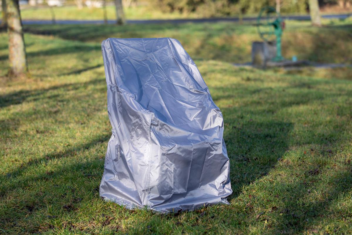 Schutzhülle Für Gartenstühle 66x66x80/120 Cm Anthrazit - Anthrazit, Basics, Textil (66/80/120/66cm)