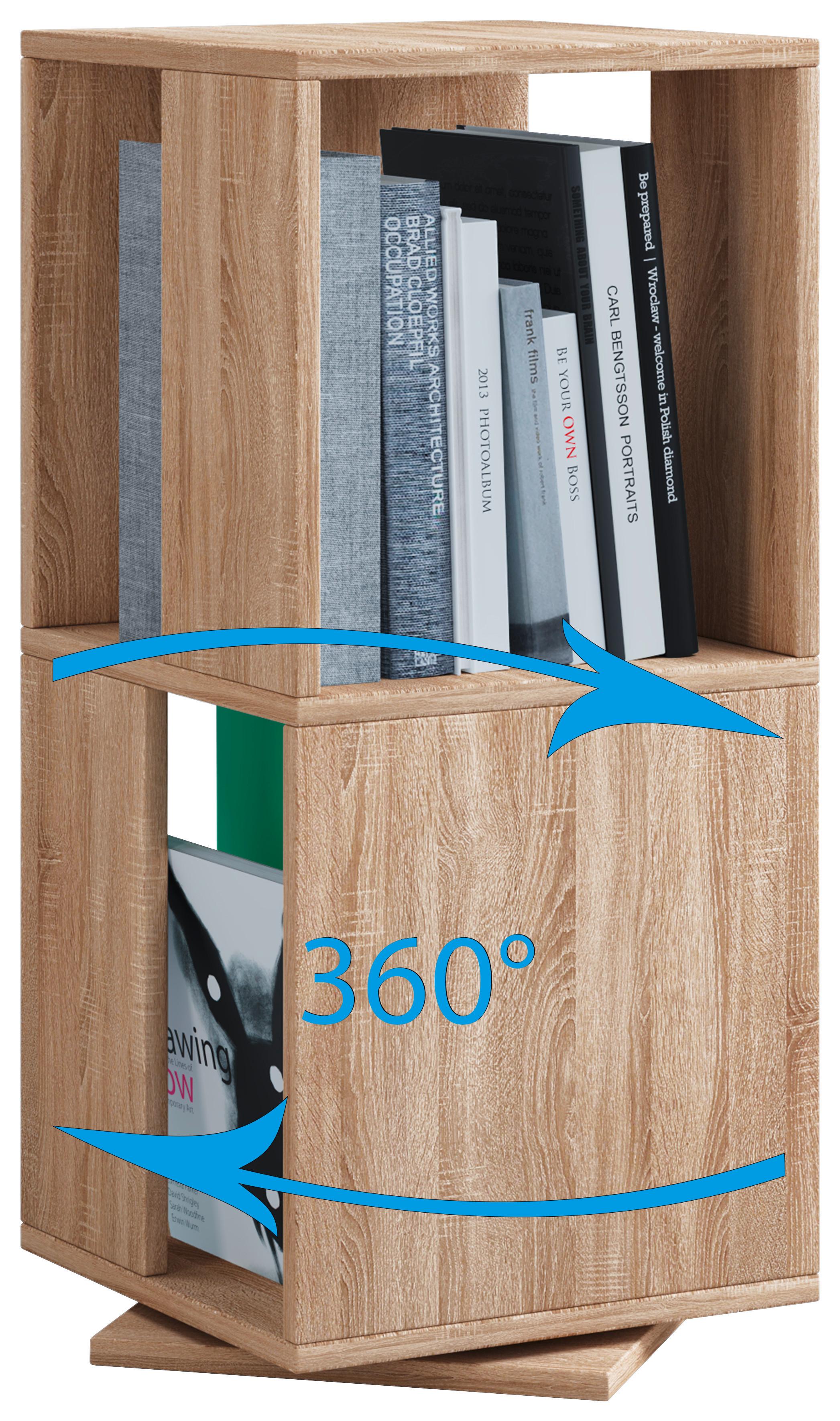 Standregal Drehbar Stifta L B: 34 Cm Sonoma Eiche Dekor - Sonoma Eiche, Basics, Holzwerkstoff (34/74/34cm) - MID.YOU