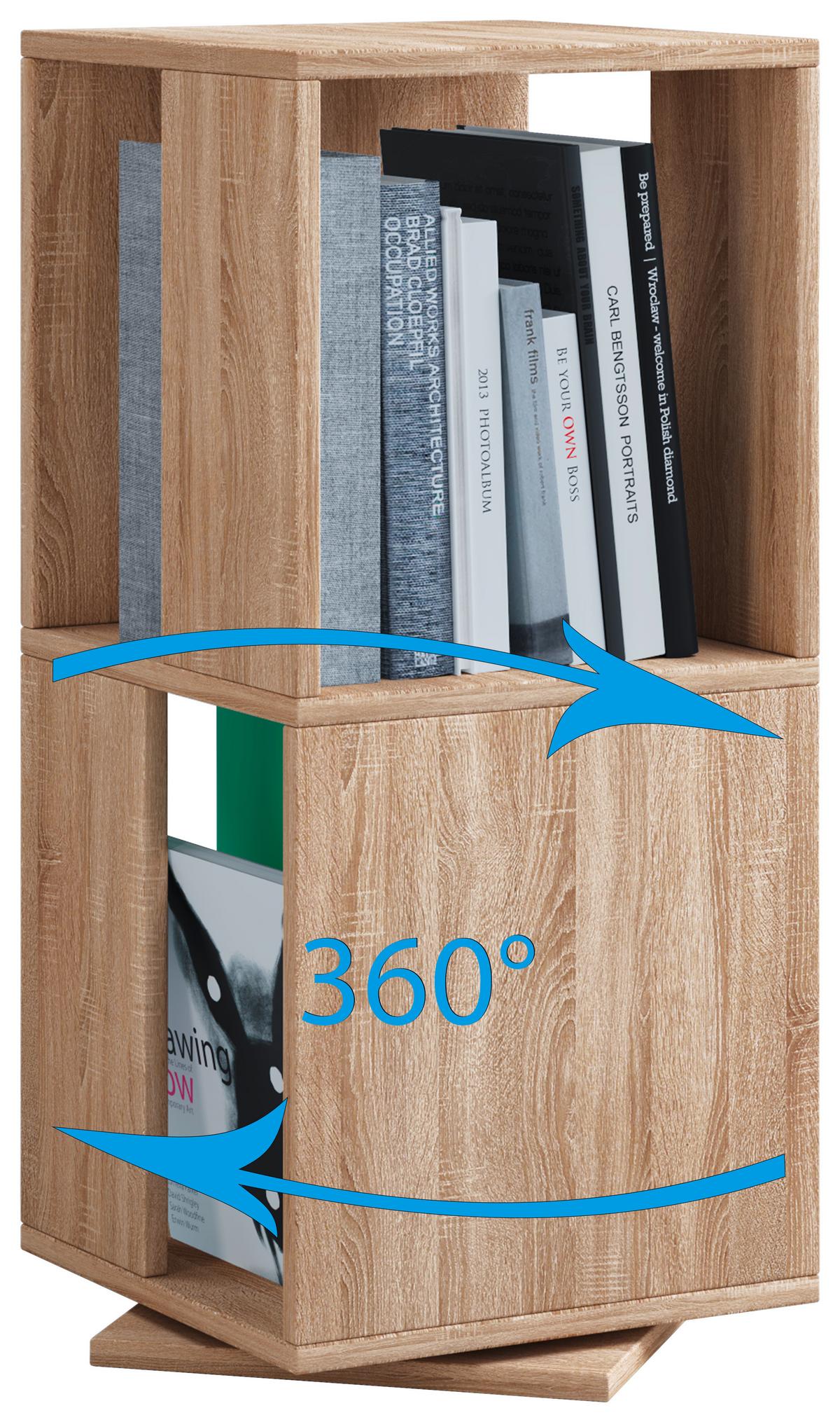 Standregal Drehbar Stifta L B: 34 Cm Sonoma Eiche Dekor - Sonoma Eiche, Basics, Holzwerkstoff (34/74/34cm) - MID.YOU