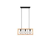 Pendelleuchte 313800332 Agra - Schwarz/Braun, Natur, Holz/Metall (60/150/8,5cm) - Trio Leuchten