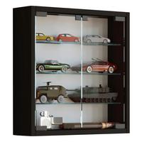 Závěsná vitrína Mandosa S š: 40 cm černá - černá/čiré, Konvenční, kompozitní dřevo/plast (40/40/10cm) - MID.YOU