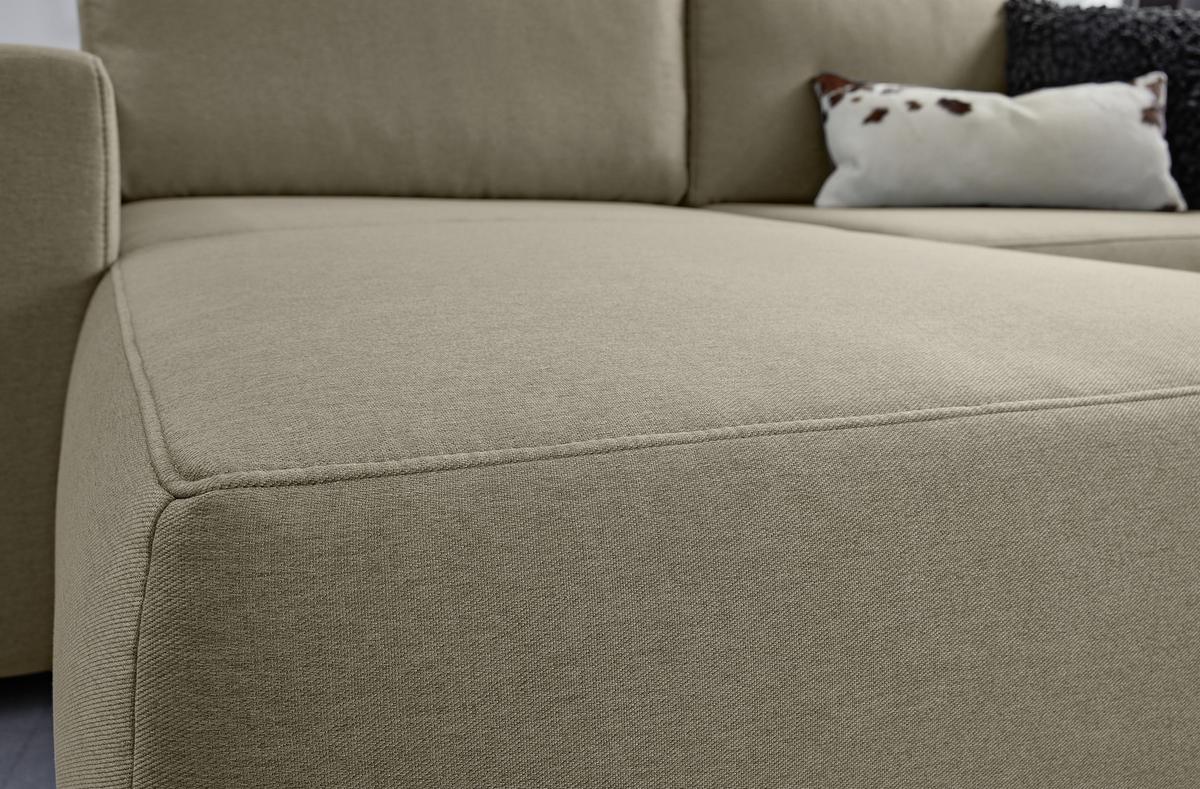Ecksofa Looks Ii Schlammfarben - Schlammfarben/Schwarz, Design, Textil (160/242cm) - LOOKS by W.Joop