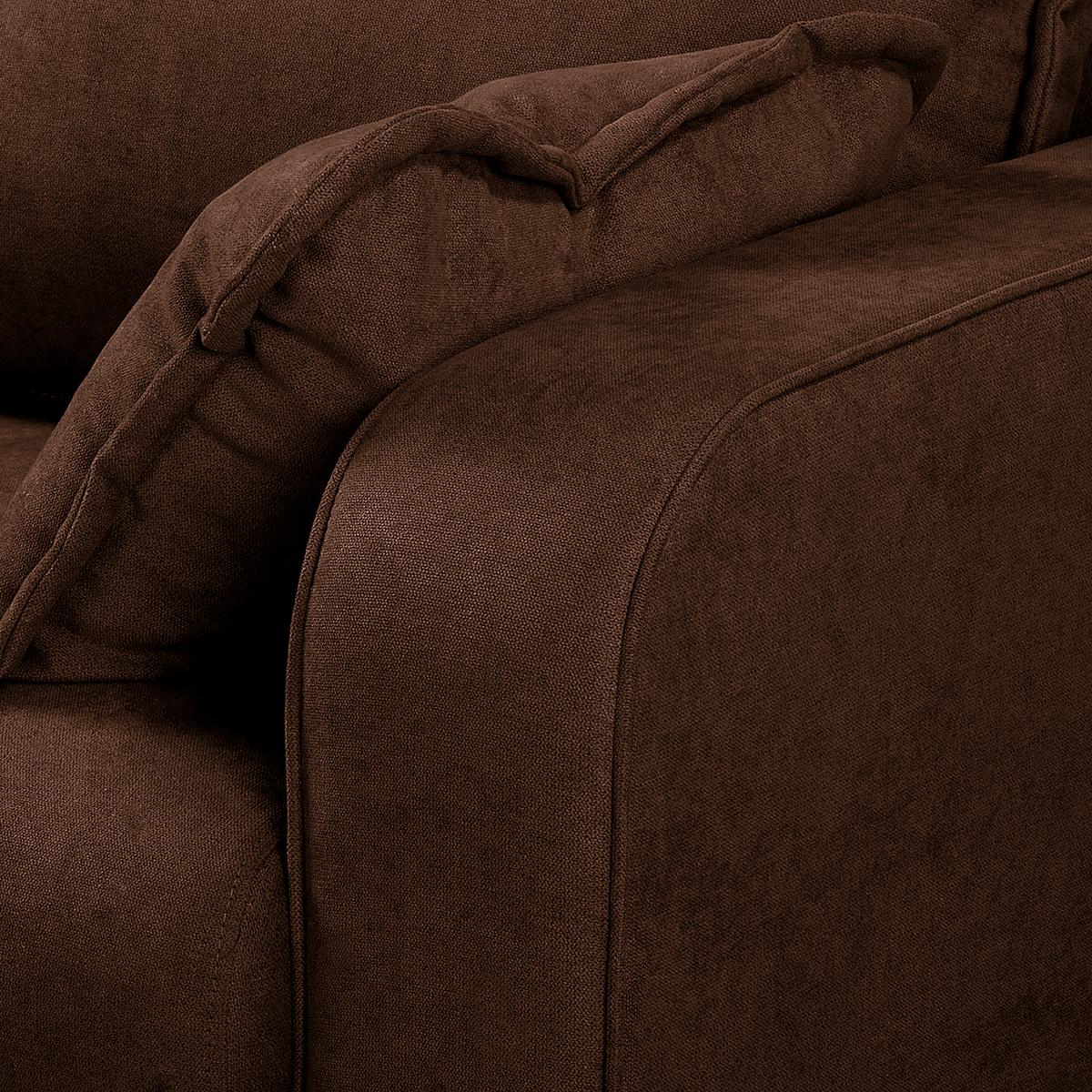 Ecksofa Beata Braun S: 150x230 cm - Wengefarben/Braun, Design, Textil (150/230cm) - Livetastic