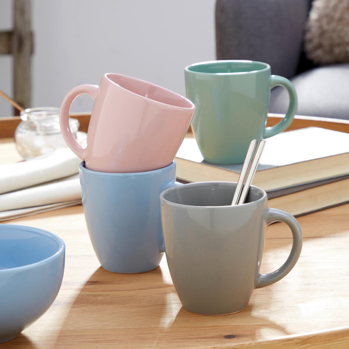 Kaffeebecher Steinzeug 300 ml Uni/Grau Fiorella - Grau, KONVENTIONELL, Keramik (0,3l) - Luca Bessoni