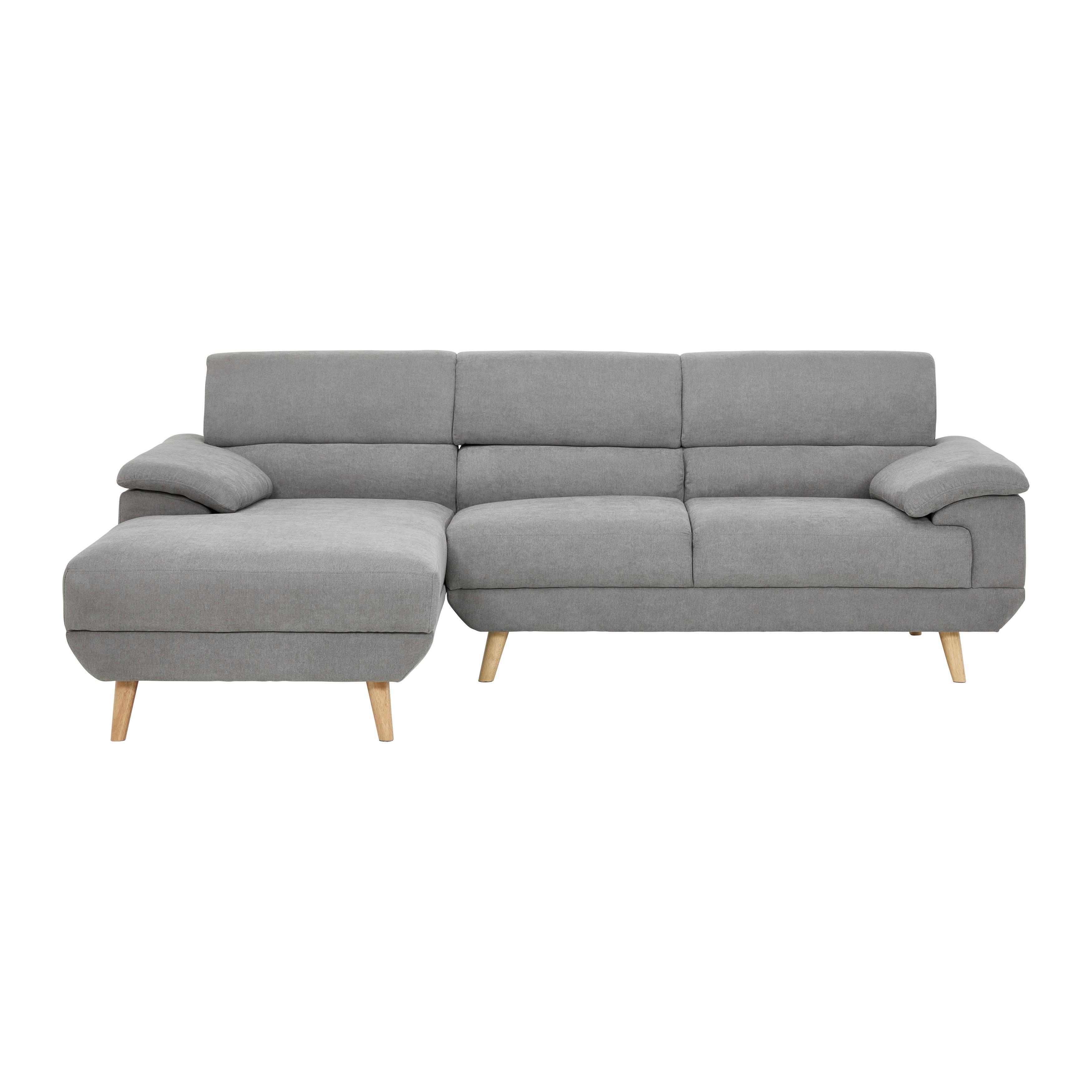 Sedacia Súprava V Tvare Písmena L "sandra" Sivá - tmavosivá, Moderný, drevo/textil (246/86/155cm) - Bessagi Home