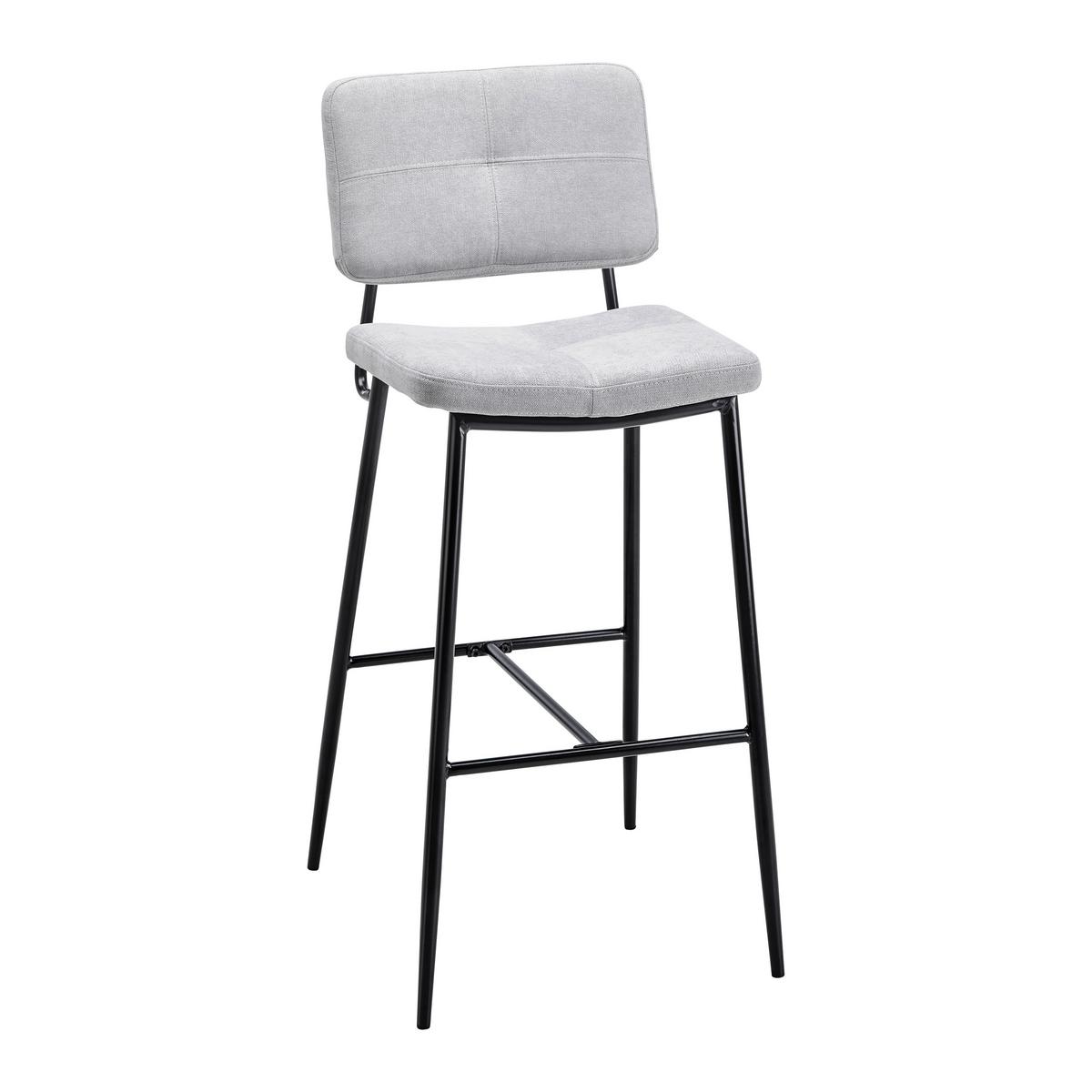 Barová židle NETA šedá - černá/světle šedá, Moderní, kov/dřevo (45cm) - Bessagi Home