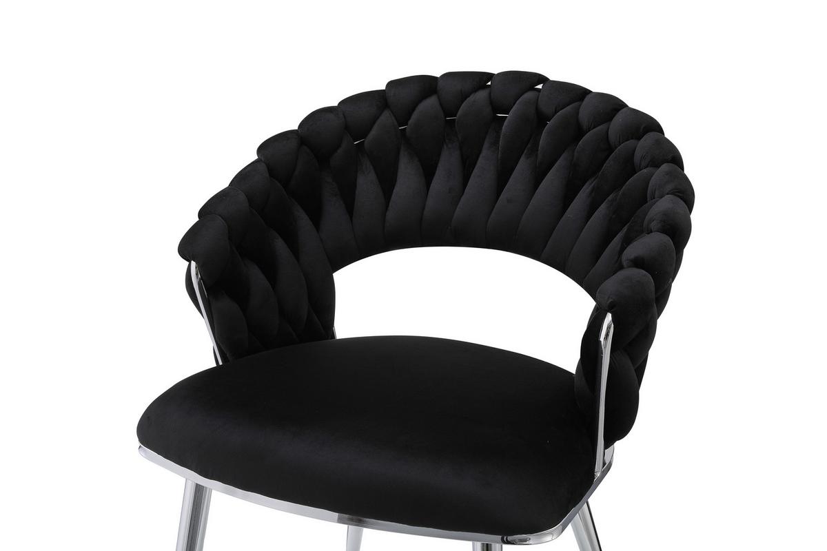 Sada stoličiek s podrúčkami čierna/strieborná - čierna/strieborná, Design, kov/plast (61/82/60cm) - Kayoom
