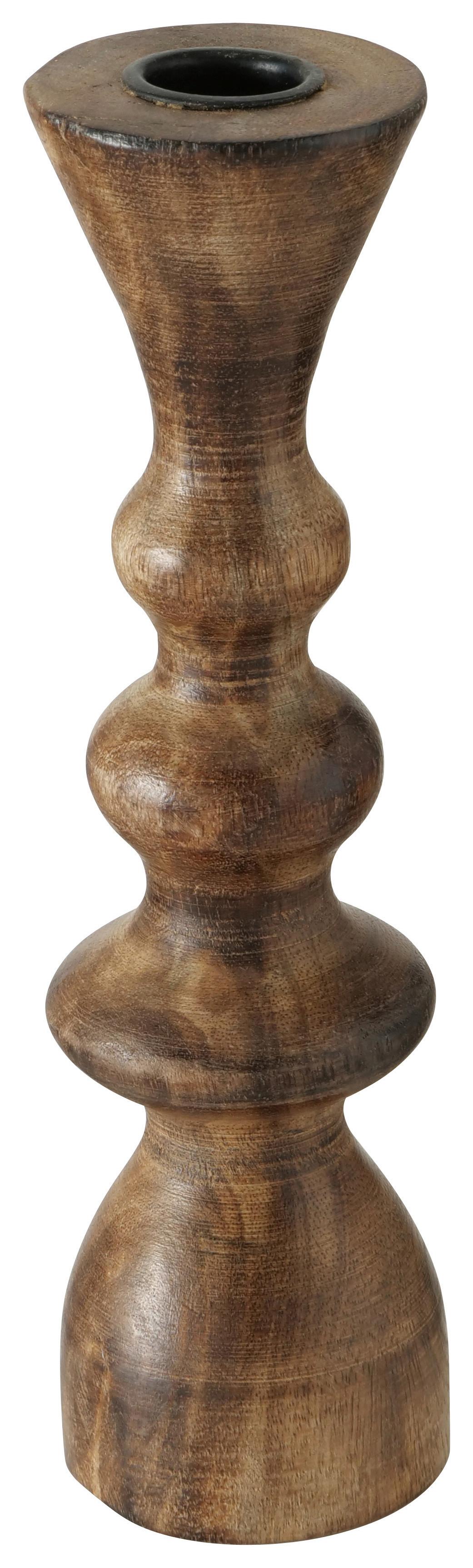 Svietnik Na Dlhé Sviečky Caconda, V: 23cm - prírodné farby, Štýlový, drevo (8/23/8cm) - Premium Living