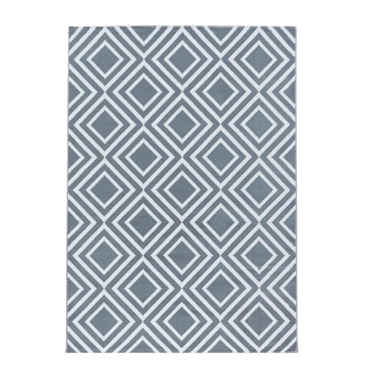 Teppich Läufer Grau Costa 80x250 cm - Grau, Design, Textil (80/250cm)