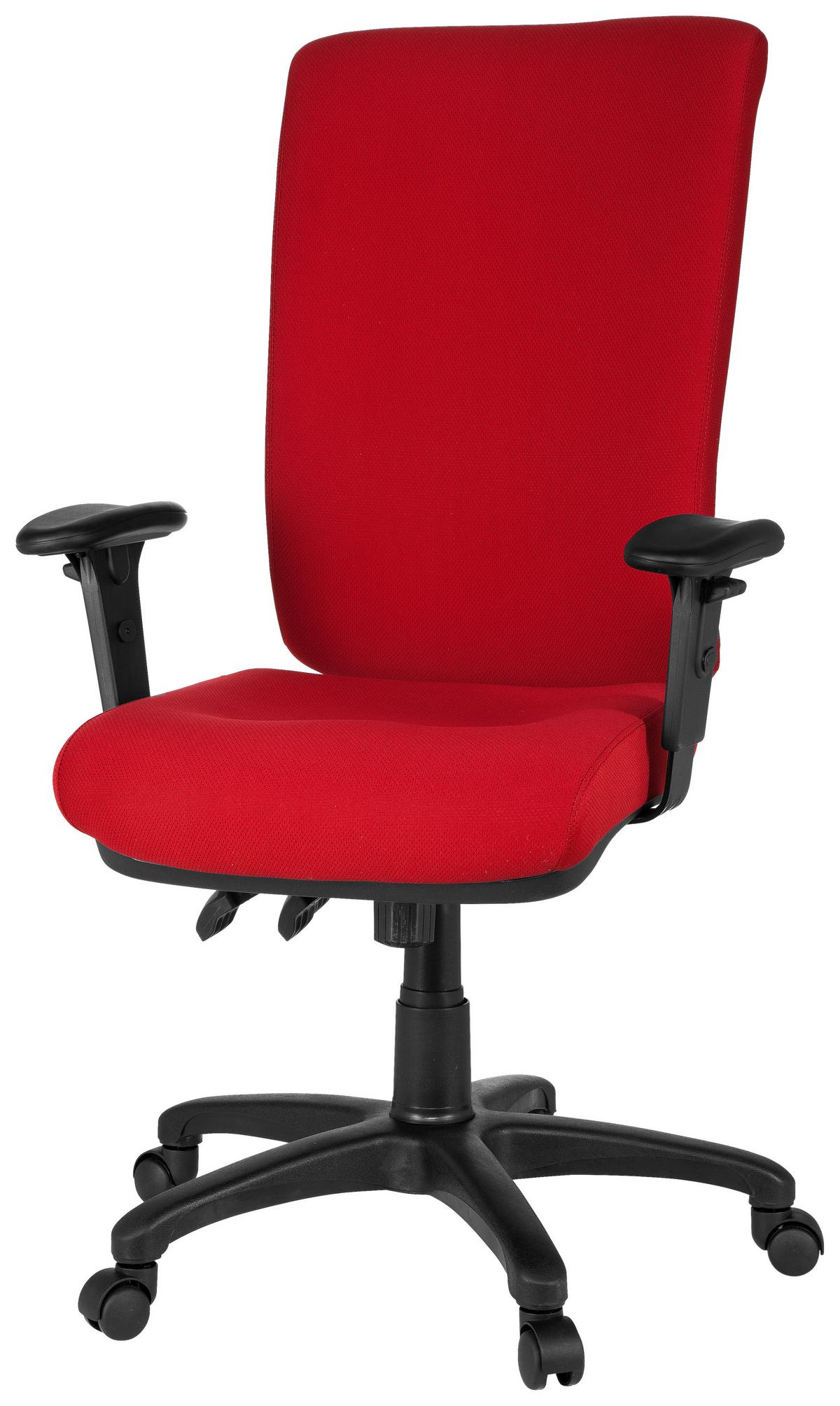 Bürostuhl Zenit High Rot bis 120 kg - Rot, Basics, Kunststoff/Textil (56/130/45cm) - MID.YOU