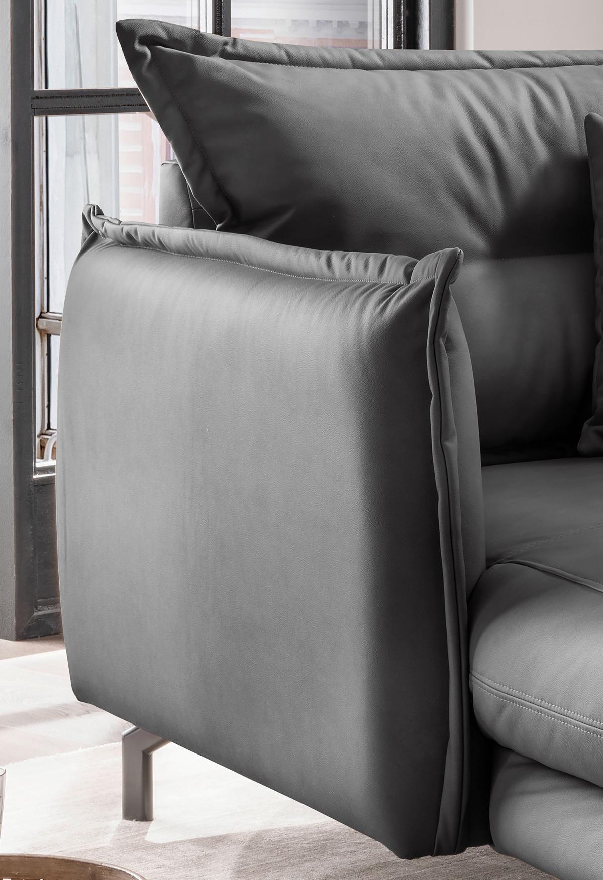 XXL-Sessel Lava Anthrazit B: 111cm - Anthrazit/Schwarz, MODERN, Textil (111/101/167cm) - Livetastic