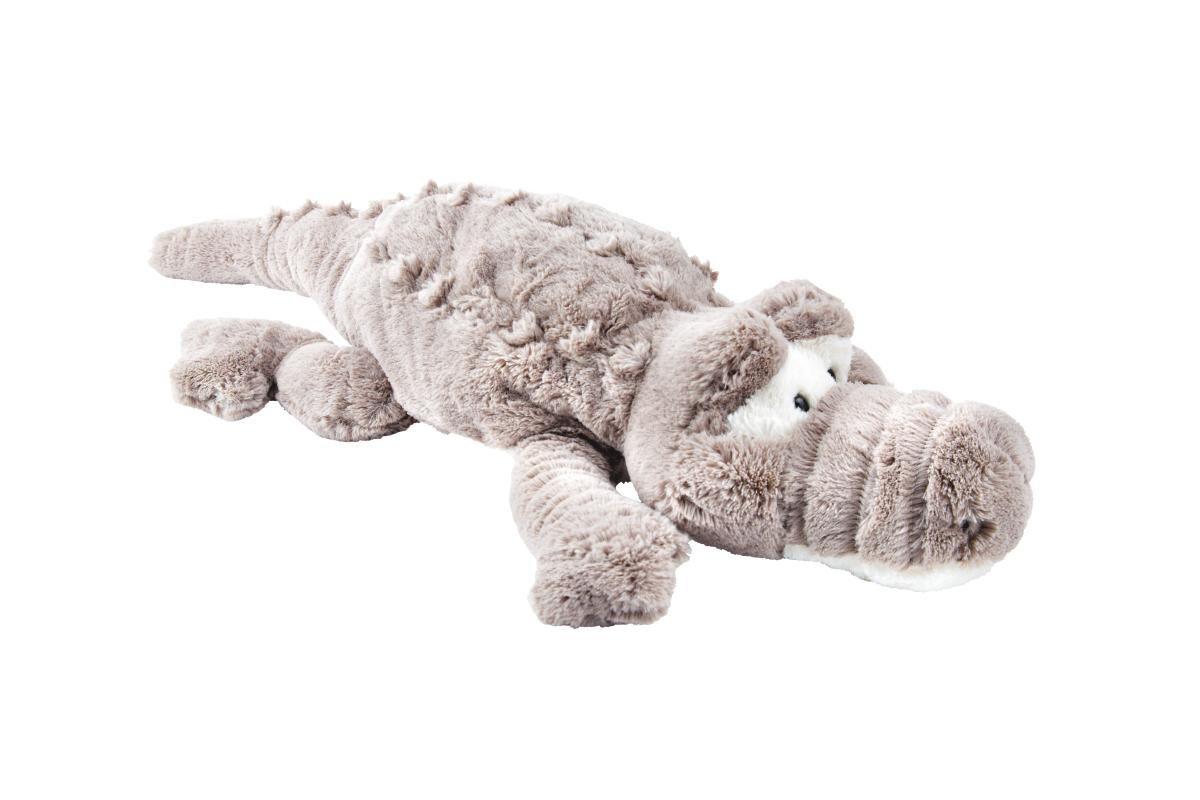 Zvířátko Plyšové Krokodil, 85cm - krémová/šedohnědá, textil (85cm) - Modern Living