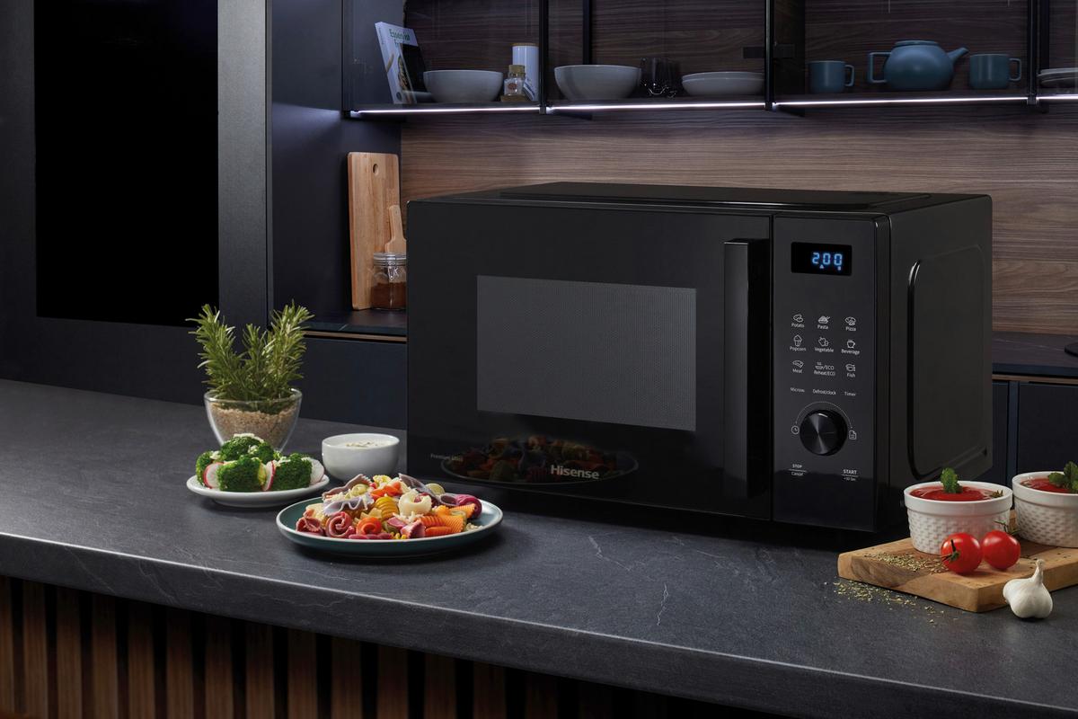 Mikrowelle H23mobsd1h - Schwarz, MODERN, Glas/Kunststoff (48/29,5/33,7cm) - Hisense