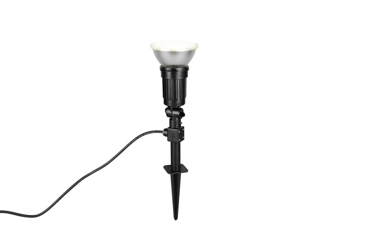 Außenleuchte Caceres Schwarz D: 12,5 cm - Schwarz, KONVENTIONELL, Kunststoff (12,5/51cm)