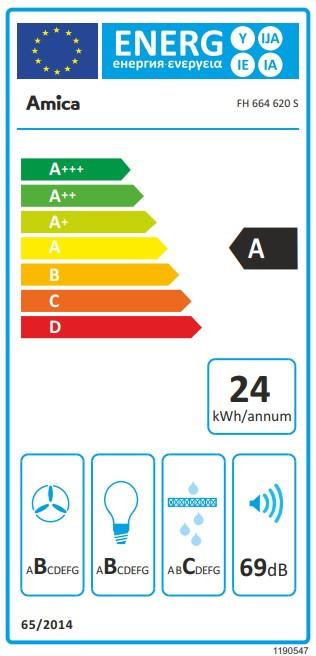 Flachschirmhaube Fh 664 620 S Schwarz B: 60 Cm, Led - Basics, Metall (60/17,4/31cm) - Amica