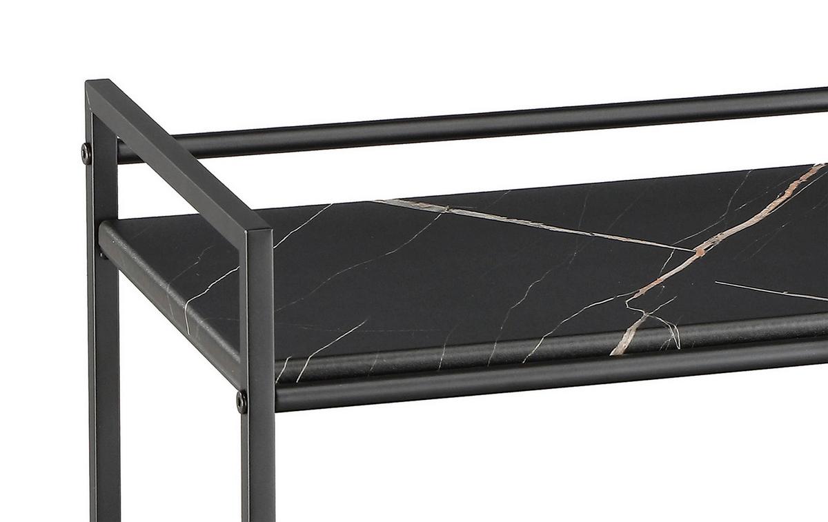 Regal Mila - Schwarz, MODERN, Holzwerkstoff/Metall (43/71/30cm)