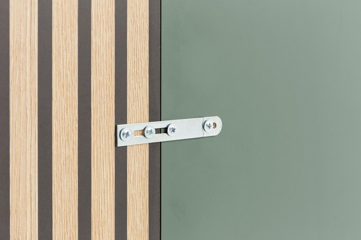 Garderobenpaneel Alexa 245+490 - Eichefarben/Grün, Design, Holzwerkstoff (73,5/109/2,6cm) - MID.YOU