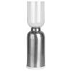 Kerzenhalter Shanti Schwarz, D: 19 cm - Schwarz, Trend, Glas/Stein (19/63.5/63.5cm) - Kayoom