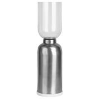 Kerzenhalter Shanti Schwarz, D: 19 cm - Schwarz, Trend, Glas/Stein (19/63.5/63.5cm) - Kayoom