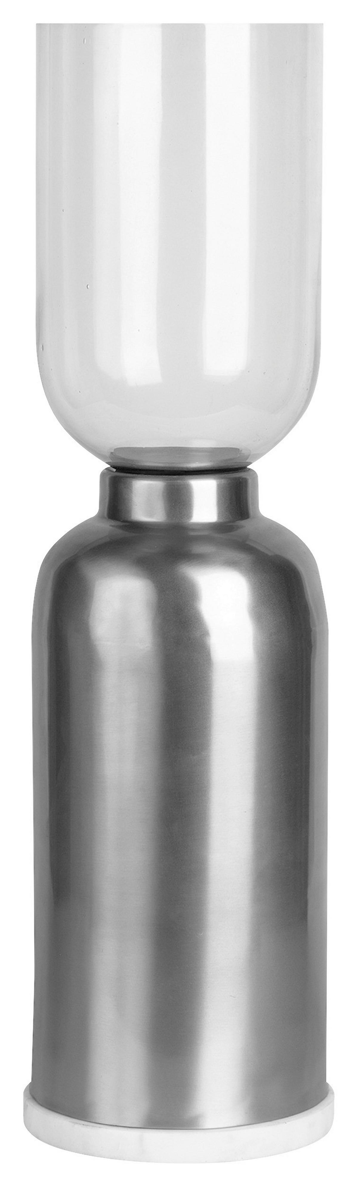 Kerzenhalter Shanti Schwarz, D: 19 cm - Schwarz, Trend, Glas/Stein (19/63.5/63.5cm) - Kayoom