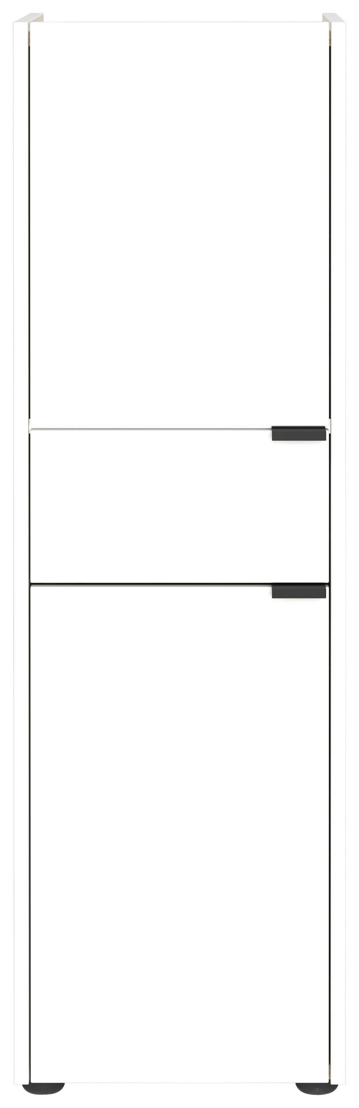 Badezimmer Forano Weiß Eichefarben - Eichefarben/Schwarz, MODERN, Holzwerkstoff (129cm) - Germania