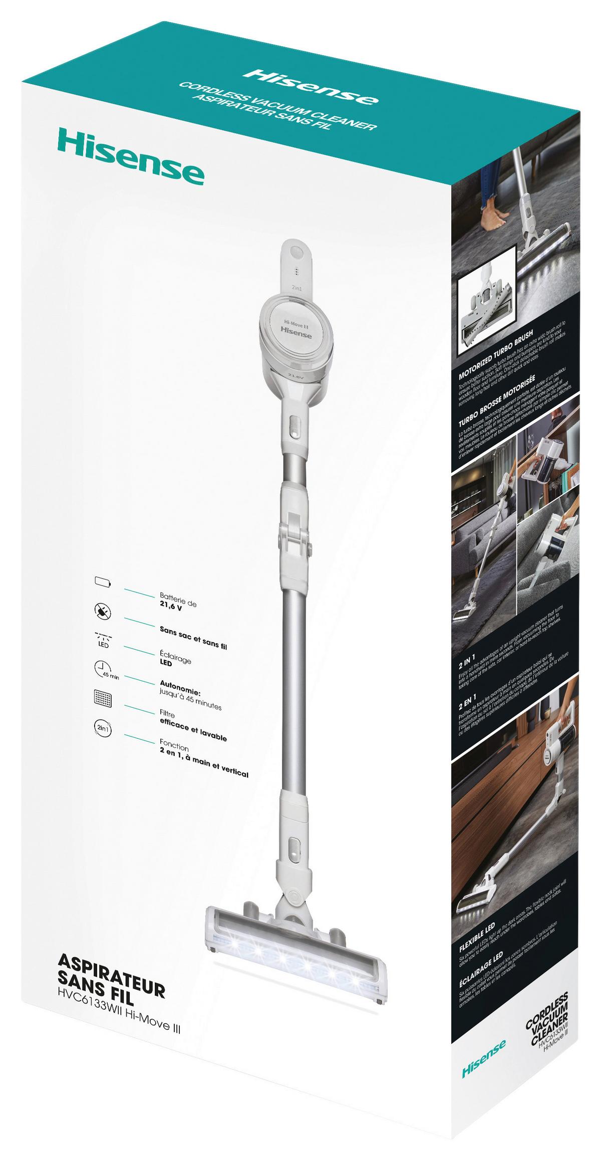 Akku-Bodenstaubsauger Hvc6133wii - Weiß, MODERN, Kunststoff (25/111/22cm) - Hisense