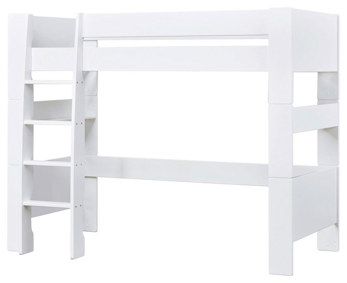 Hochbett Pure Weiß 90x200cm - Weiß/Naturfarben, MODERN, Holz/Holzwerkstoff (90/200cm) - MID.YOU
