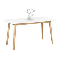 Esstisch Nagano - Eichefarben/Weiß, Design, Holz/Holzwerkstoff (150/80/75,5cm) - Livetastic