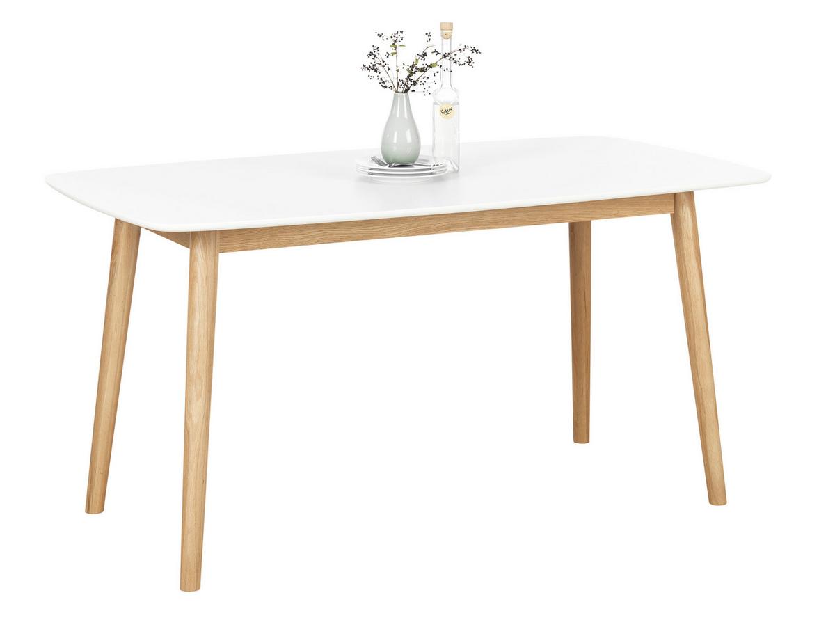 Esstisch Nagano - Eichefarben/Weiß, Design, Holz/Holzwerkstoff (150/80/75,5cm) - Livetastic