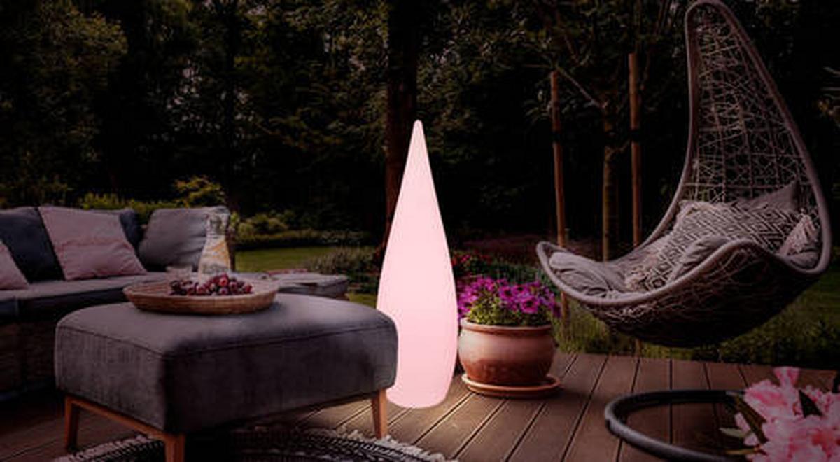 Außenstehleuchte 31771rgbsh - Opal/Schwarz, Design, Kunststoff (36/120cm) - Globo