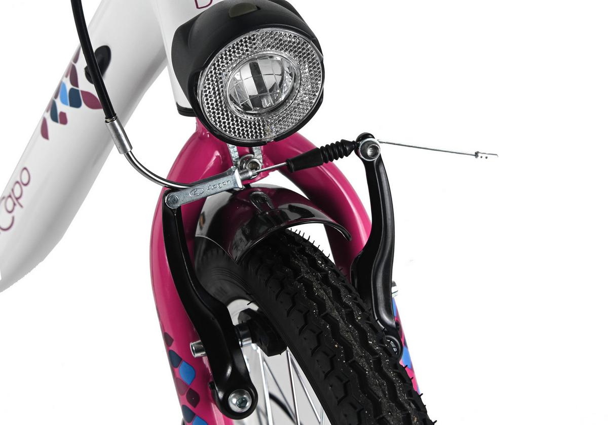 Dacapo Kinderfahrrad Cindy Weiß/pink - Weiß, Basics, Metall (25/140/60cm)