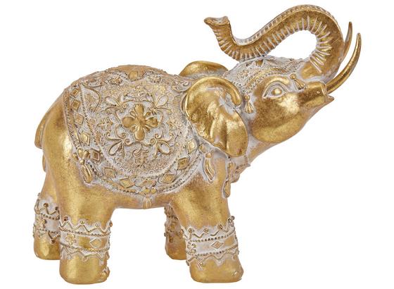 Dekoelefant Arnav - Goldfarben/Weiß, Basics, Kunststoff (21/8,5/16,5cm) - Ombra Dekoelefant Arnav - Goldfarben/Weiß, Basics, Kunststoff (21/8,5/16,5cm) - Ombra