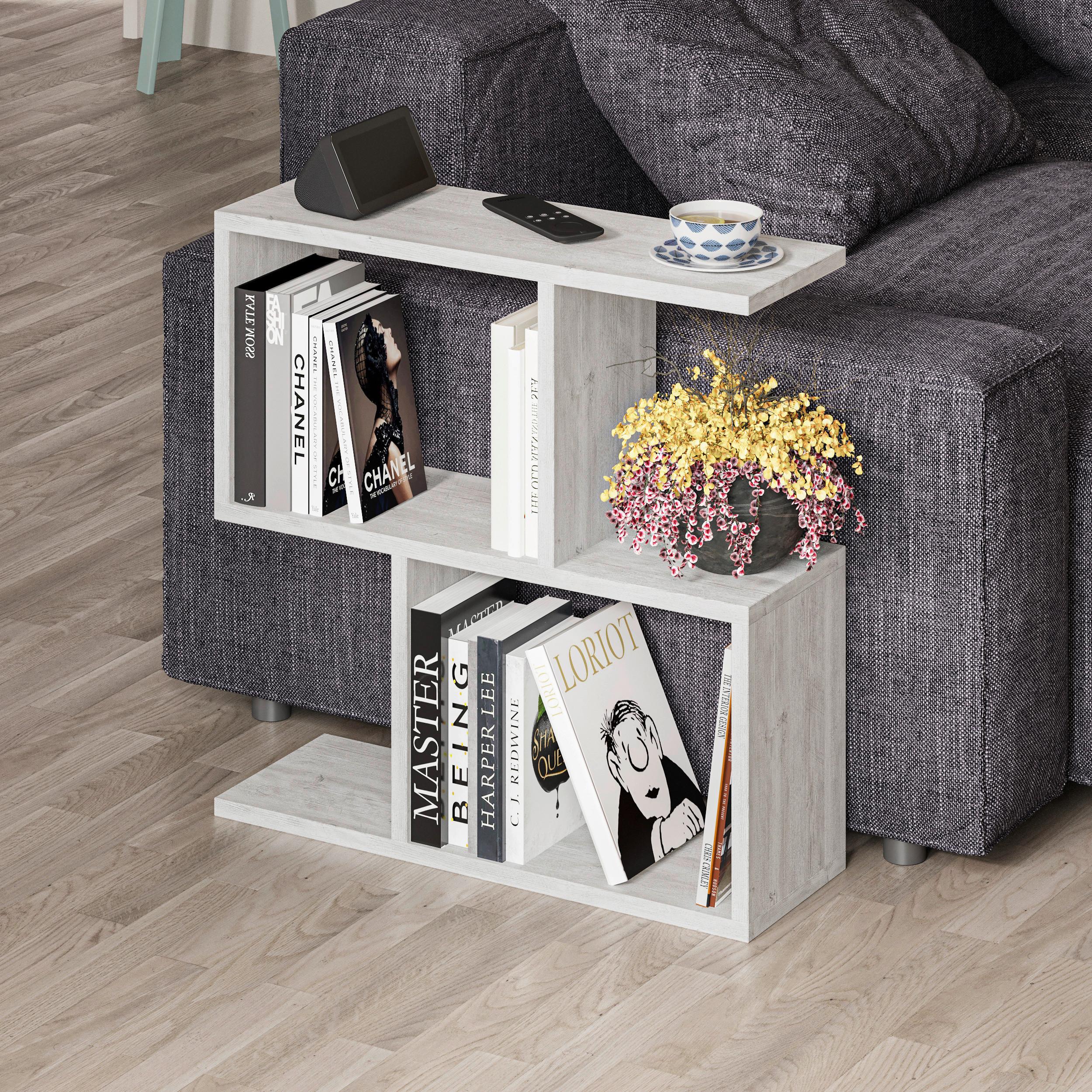 Beistelltisch Homemania Kaffeetisch - Eichefarben/Weiß, Design, Holzwerkstoff (60cm) - Livetastic