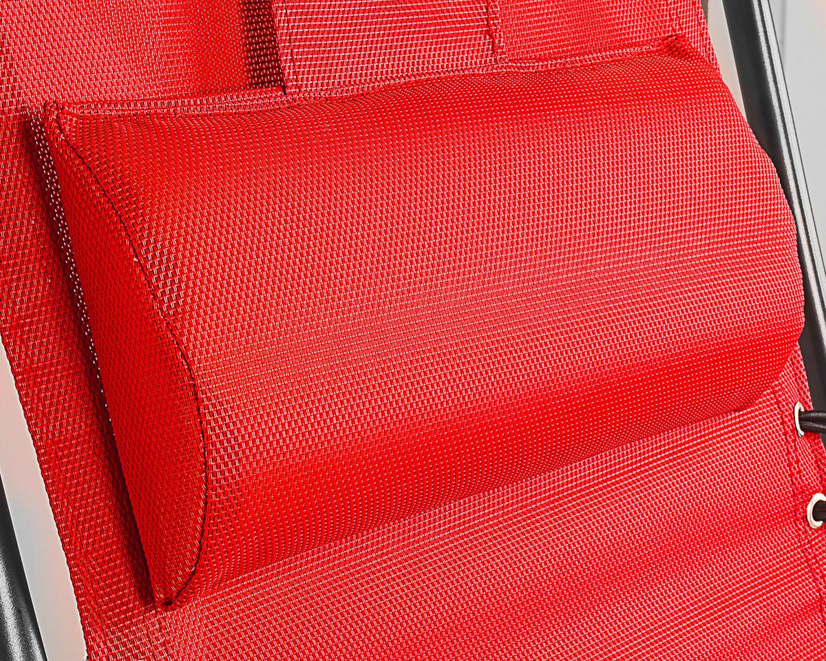 Bäderliege Relax Kunststoff Klappbar - Rot/Schwarz, Basics, Kunststoff (84/109/65cm)