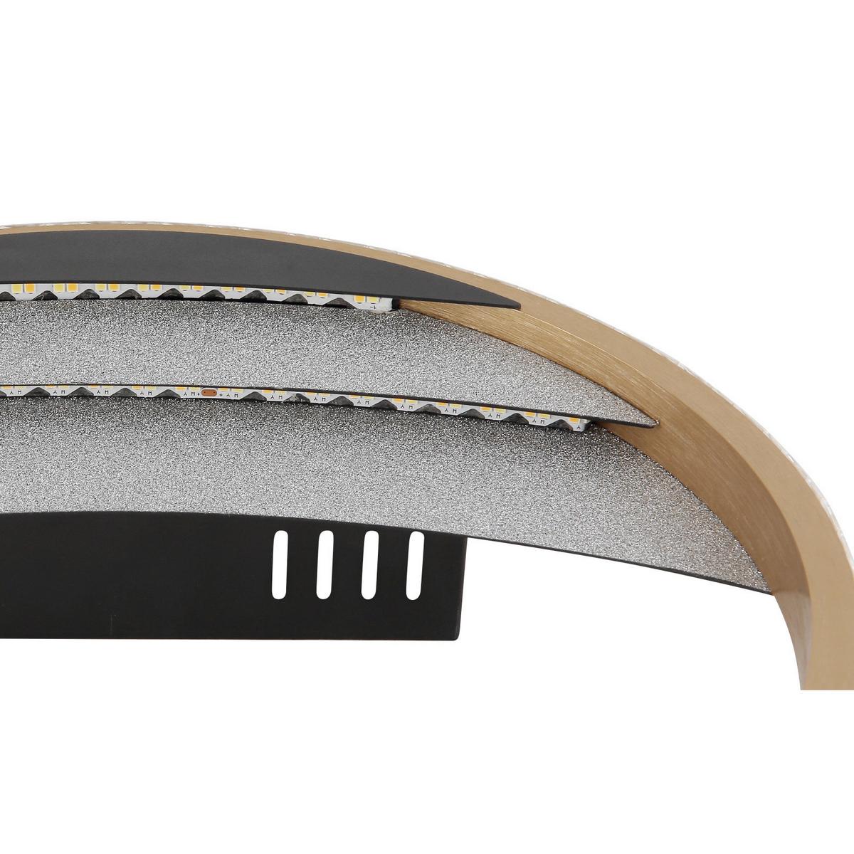 LED-Deckenleuchte Memory-Funktion - Goldfarben/Schwarz, Design, Kunststoff/Metall (29.5/6cm) - Globo