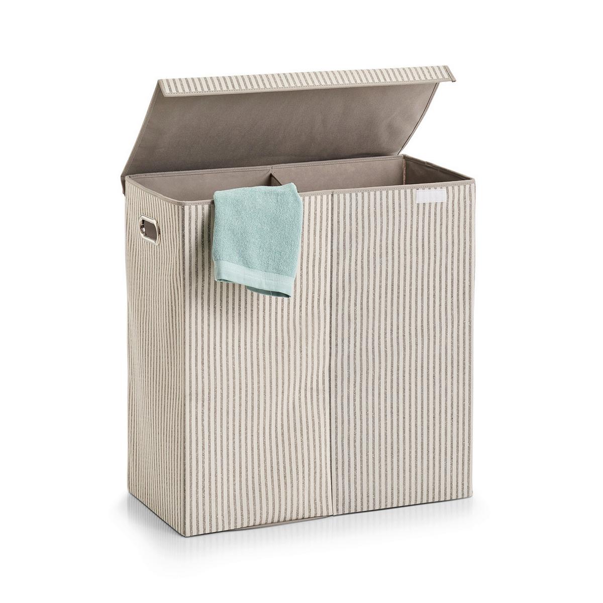Wäschesammler Textil, Naturfaser - Beige, Basics, Textil (61,5/31/63cm) - Zeller Present