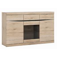 Kommode Summer Eiche San Remo Dekor B: 150 Cm - Eiche San Remo, MODERN, Glas/Holzwerkstoff (150/92/40cm) - Modern Living