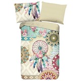 Wendebettwäsche Milena - Sandfarben/Multicolor, MODERN, Textil