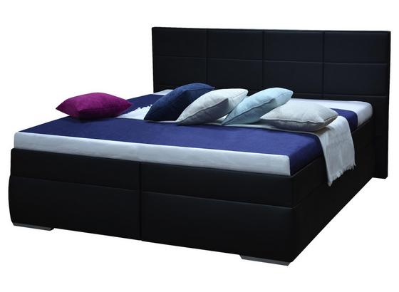 Čalúnená Posteľ Eliana 2 Š. 180 - čierna, Moderný, drevo/textil (202/103/220cm) Čalúnená Posteľ Eliana 2 Š. 180 - čierna, Moderný, drevo/textil (202/103/220cm)