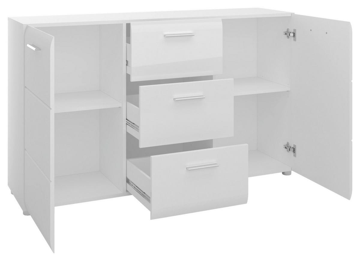 Kommode Merano Weiß B: 143,8 cm - MODERN, Holzwerkstoff (143,8/86/39cm)