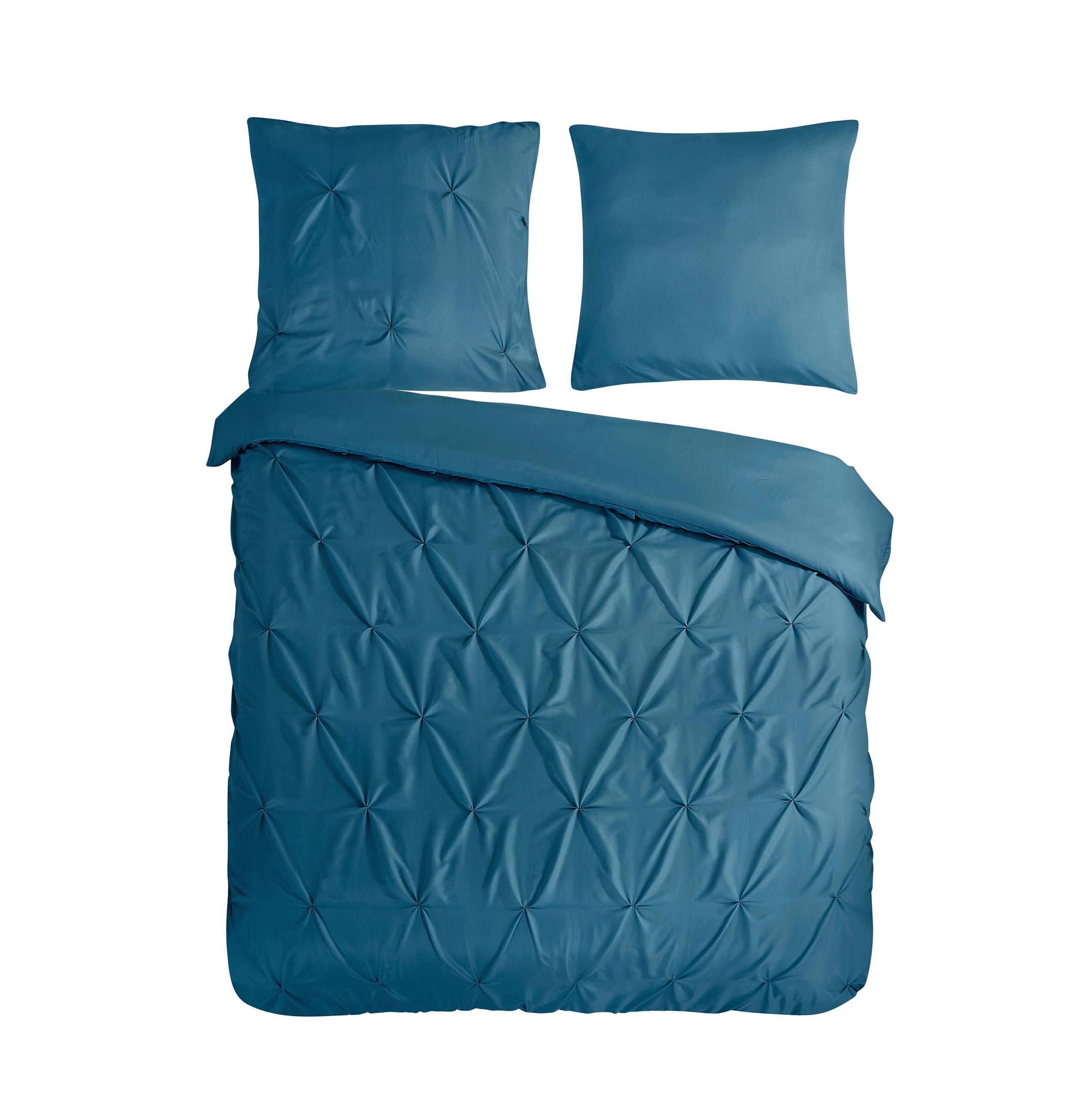 Bettwäsche Elegance Blau Petrol 200x200cm