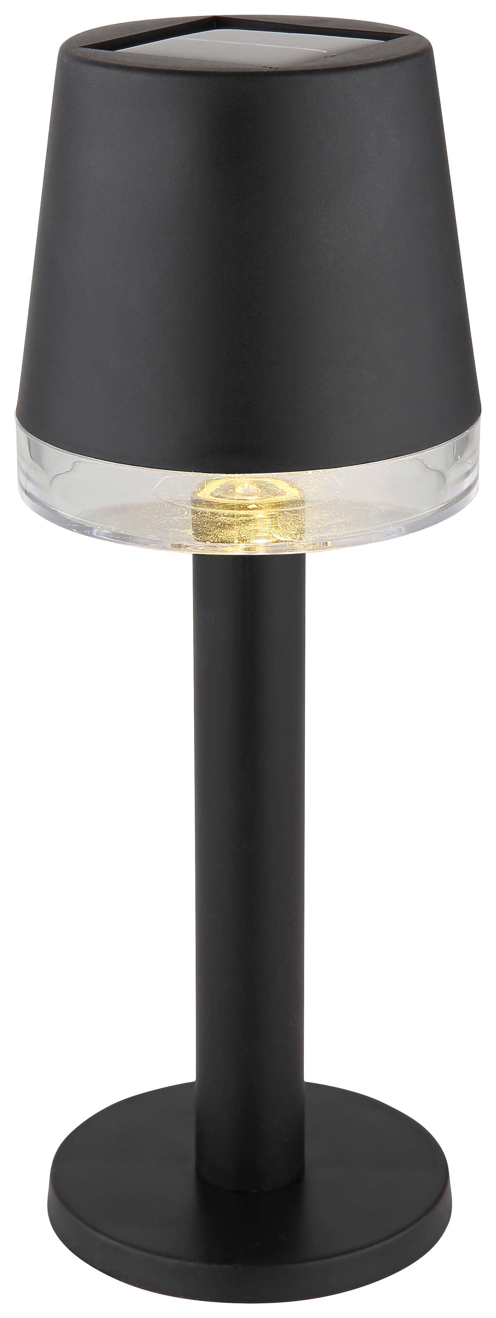 Solar-tischleuchte Schwarz Samanta H: 21,5 Cm - Schwarz, KONVENTIONELL, Kunststoff (8/21,5cm) - Ondega