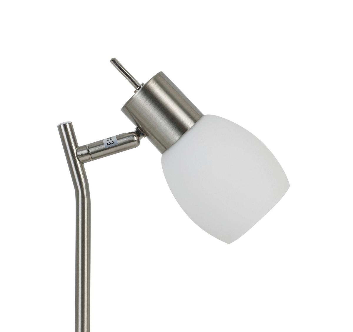 STOLNÁ LAMPA NORMAL - biela/niklová, Konventionell, kov/sklo (16/11/31cm) - Mömax