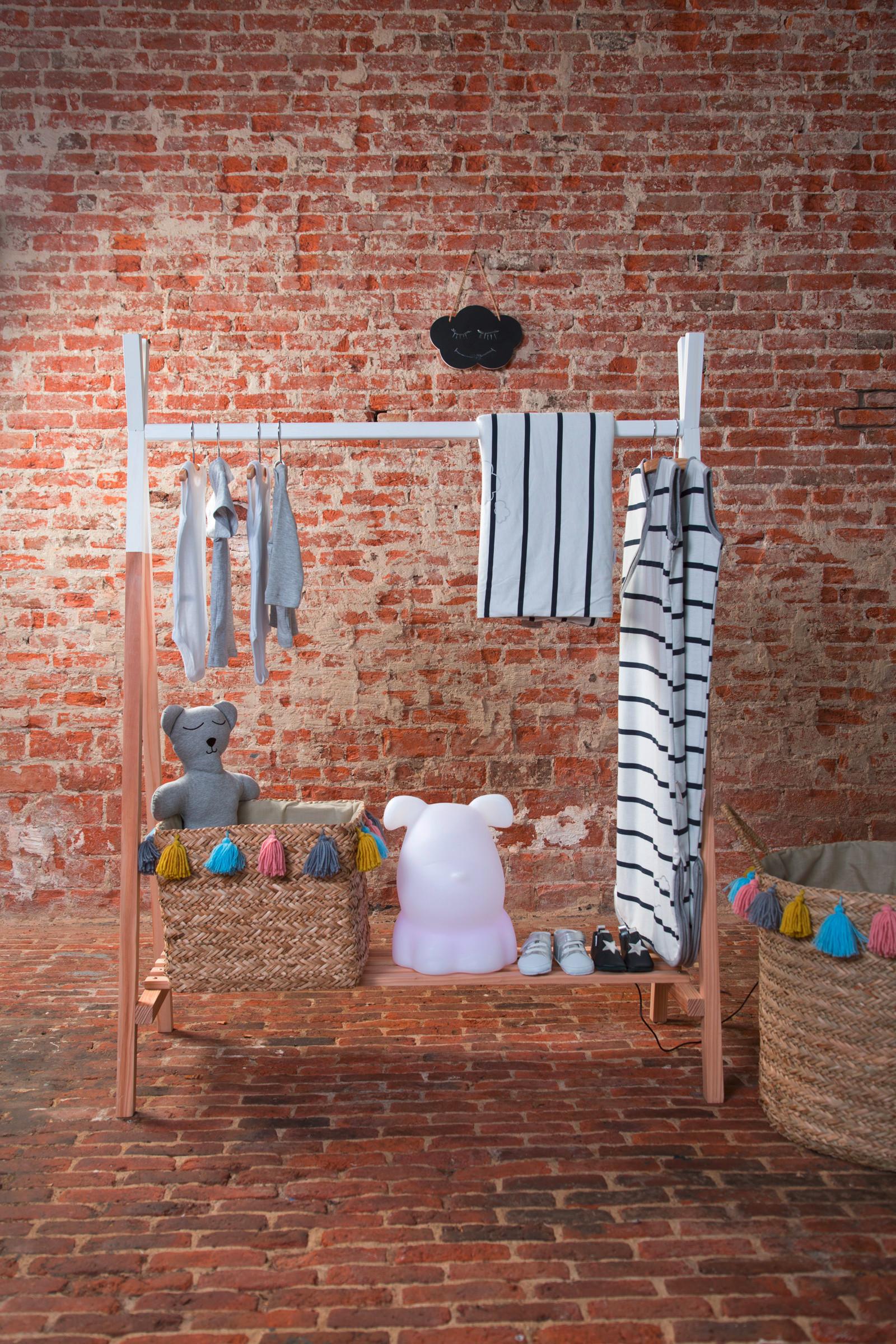 Kindergarderobe, Clstipi Buche, Massiv, B: 137 cm - Wengefarben/Naturfarben, Basics, Holz (137/107/48cm) - Childhome