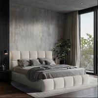 Polsterbett Cherry Chenille Beige, Lf: 180x200 cm - Beige/Schwarz, MODERN, Holz/Holzwerkstoff (180/200cm) - MID.YOU