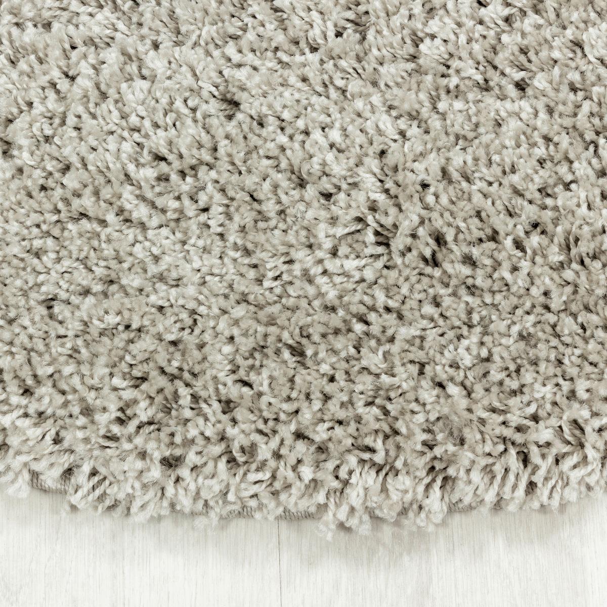 Hochflor Teppich Naturfarben Naturfaser Sydney Ø 80 cm - Naturfarben, Basics, Textil (80cm)