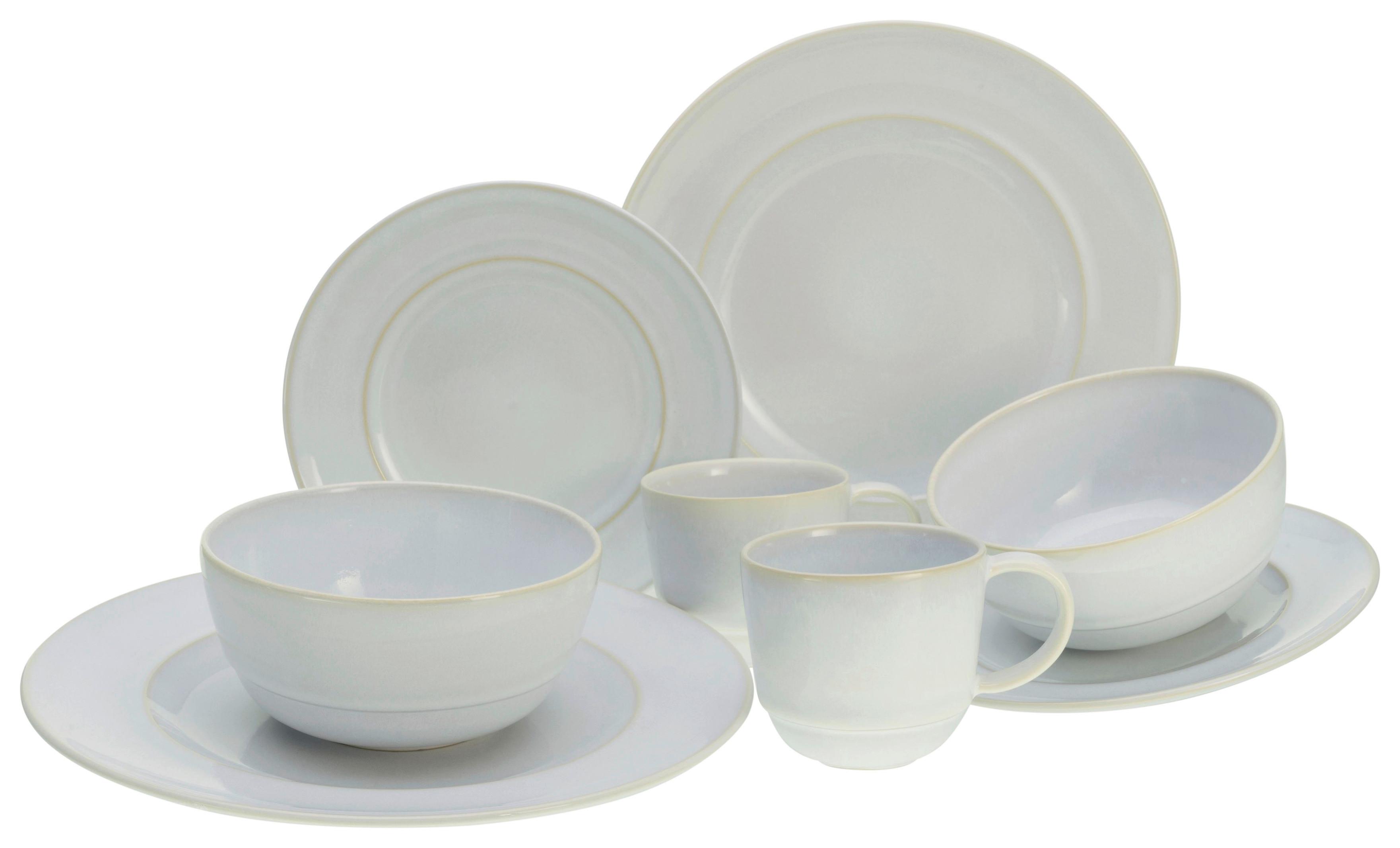 Kombinovaný Servis Vintage, 8-Dielny - biela, Romantický / Vidiecky, keramika - Premium Living